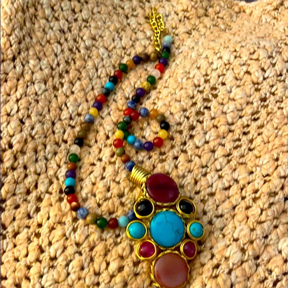 Multi gemstone necklace
